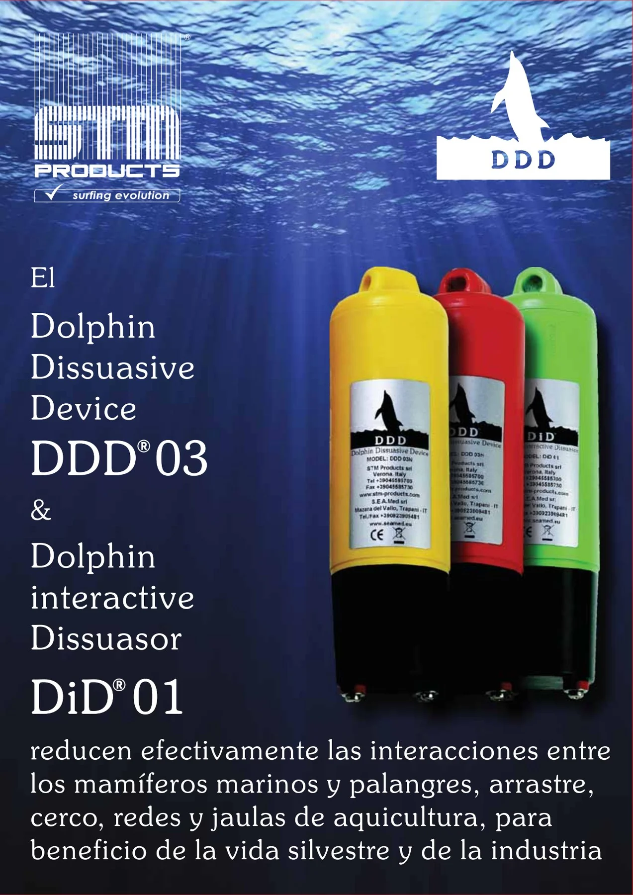DDD 03 & DiD 01 · Disuasores acústicos marinos