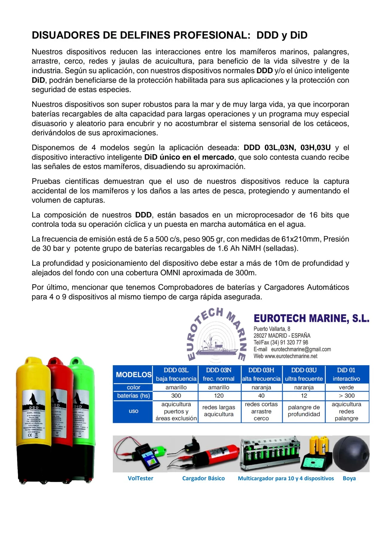 DDD & DiD · Protección para artes de pesca